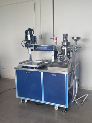 Función de agitación Máquina de distribución de dos componentes para la colocación en macetas de adhesivo automático AB y resina epoxi